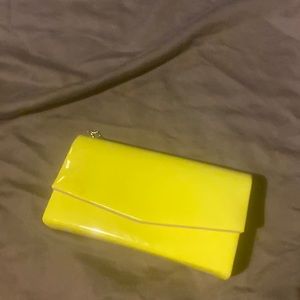 Yellow Patton leather purse
